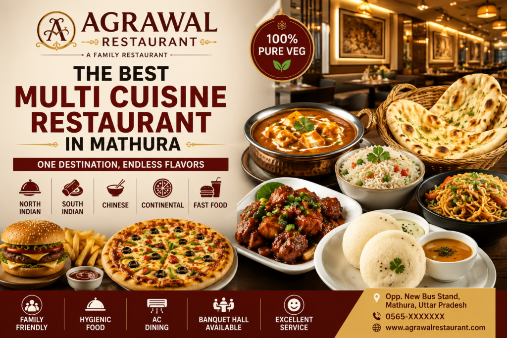 multi cuisine restaurant in Mathura